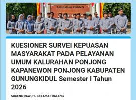 Mari Berpartisipasi dalam Survei Kepuasan Masyarakat Kalurahan Ponjong Semester I Tahun 2026